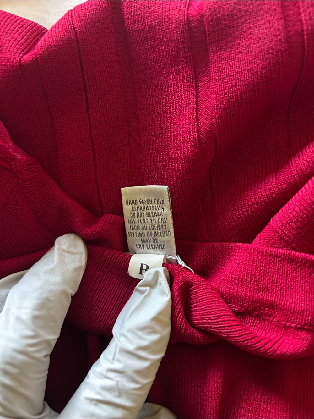 Chico's Open-Front Ribbed Cardigan - Raspberry Red. S/M - Picture 4 of 4